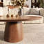 Table basse ronde en bois massif de style Mid-Century pour le salon et la décoration intérieure