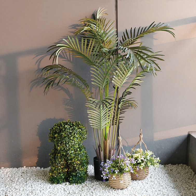 The Seasonal Aisle Artificial Tall Potted Palm Tree Indoor Outdoor ...