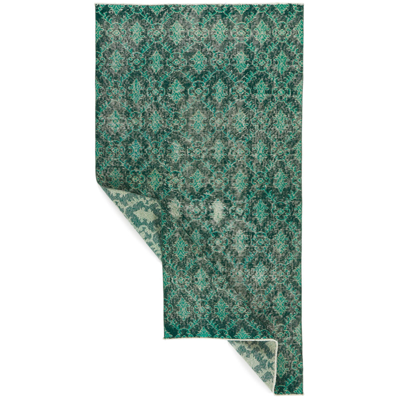 Tapis de couloir anatolien vert 3x7