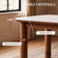 Table de salle à manger rectangulaire moderne en pierre frittée de 160 cm (63 po) pour 4 à 6 personnes