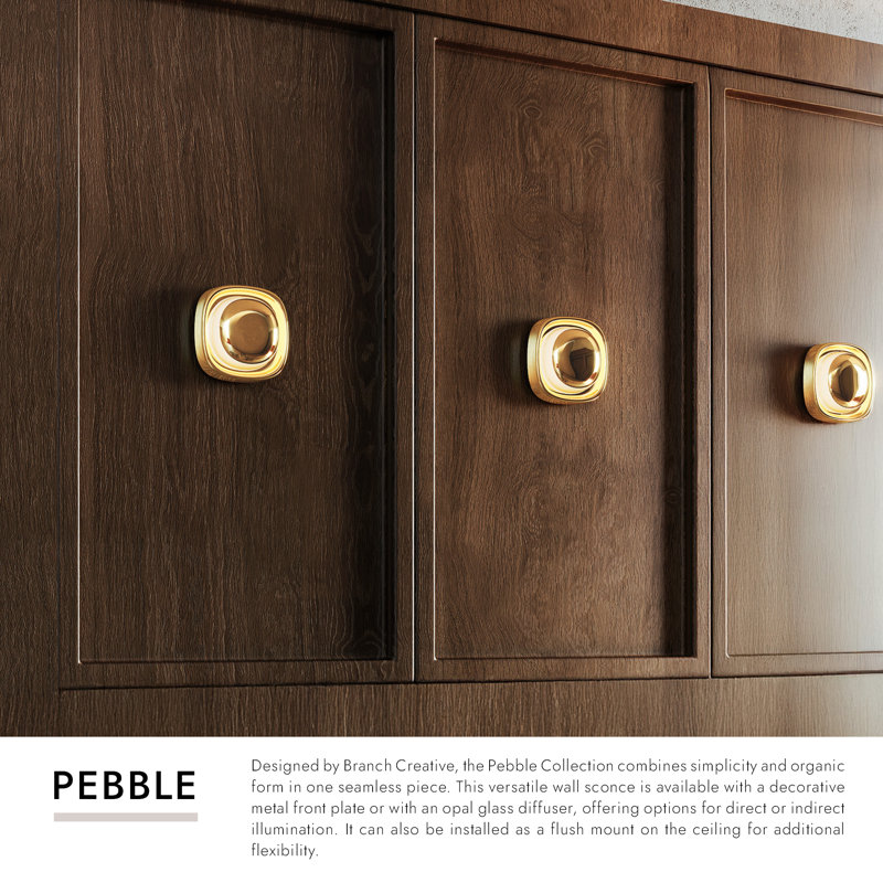 Pebble 8-in Silver dimmable LED Wall Sconce, Chrome