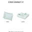 Lit double en coton double / grand Corail brodé, motifs de courtepointe décoratifs de chambre à coucher 4 pièces, coussins,-122457727-122457729