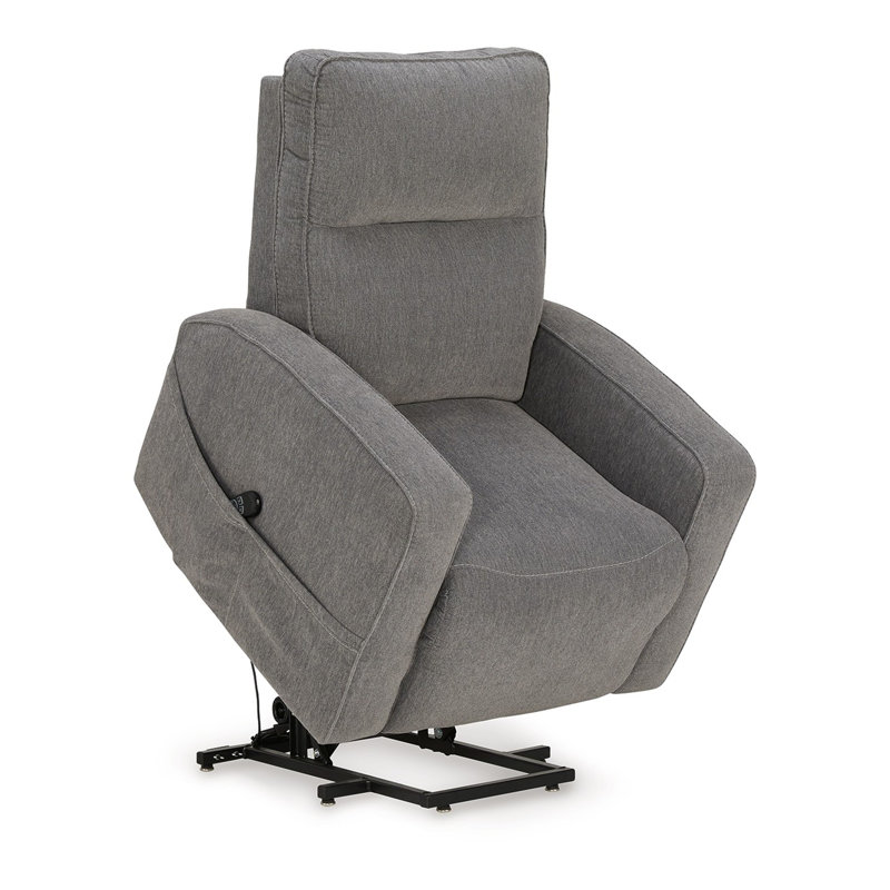 Lawson Power Lift Recliner Chair, Polyester, Soft Foam Cushioned, Gray