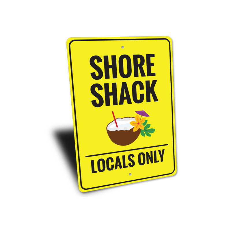 Plaque en aluminium Shore Shack, H 14 po x l 10 po x P 0,04 po
