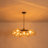 10- Light Mid-Century Sputnik Amber Glass Chandelier