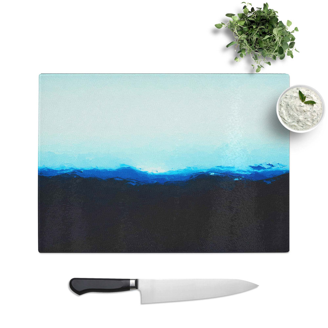 Tempered Glass Mountains in Lappach Italy Chopping Board