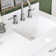 Ariel Monroe 61 Inch Double Rectangular Sink Bathroom Vanity With Pure White Quartz Countertop In White
