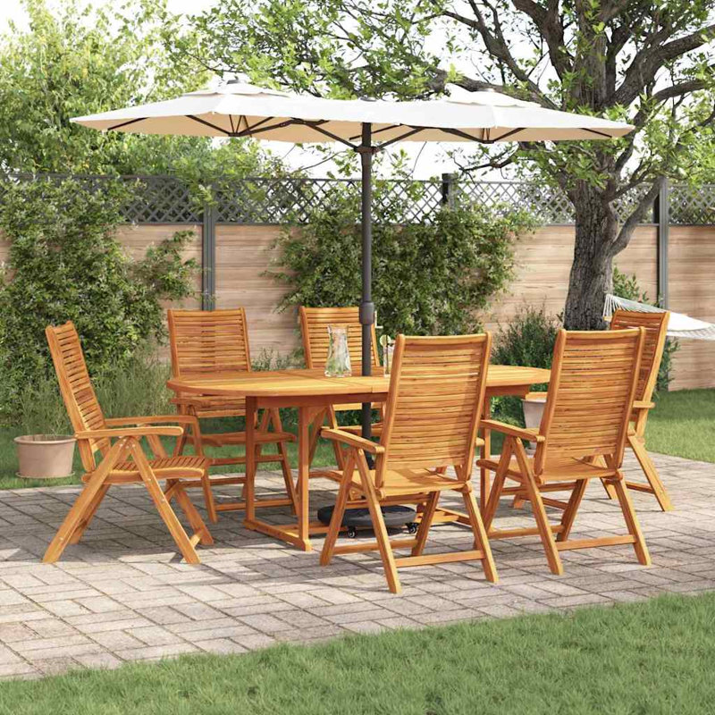 Patio Dining Set with, 74cm H x 200cm W x 100cm D, 6
