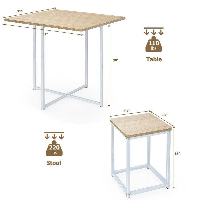 Ensemble repas 5 pièces Felício, Beige, Blanc, Blanc / Beige