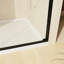 Porte de douche double coulissante 56-60 "x 72" - Cadre en aluminium noir mat avec verre trempé antidéflagrant de 6 mm
