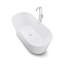 Baignoire de trempage autoportante en acrylique avec drain central, ensemble de drain et trop-plein 67 po x 32 po Condris Sigma