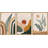 Mid Century Modern Boho "Abstract Fern Leaf & Desert Landscape Artwork, Warm Earth Tone Triptych Wall Pictures, Framed Canvas Giclée Print 3 Pieces Wall Art" 16"x24"x3 pcs, 24"x36"x3 pcs-73721024-73721026