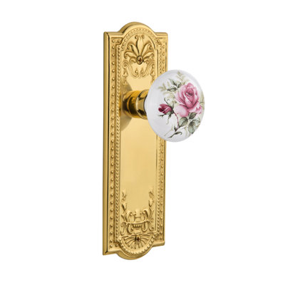 Plaque de porte en porcelaine blanche Meadows