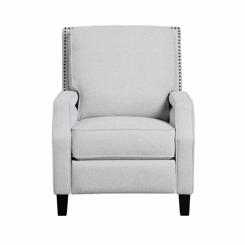 Push Back Reclining Chair with Gray Chenille Upholstery, Transitional Style for Modern Living Rooms, Comfort and Elegance Combined