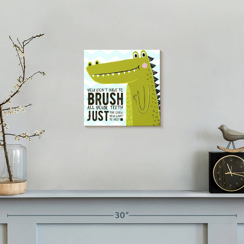 «Brush Dino», impression sur toile, H 10 po x l 10 po x P 1,25 po
