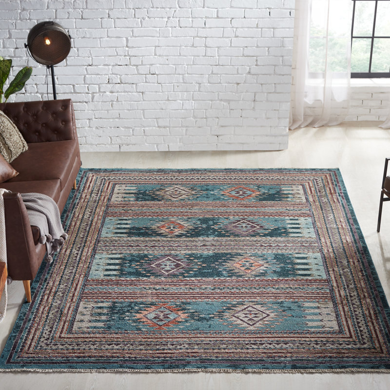 Zahara Hand Knotted Wool Area Rug, Rectangle 10' x 14'