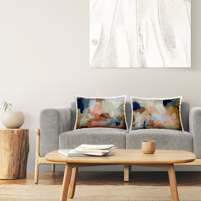 Coussin décoratif Stupell Industries Energetic Rustic Abstractions par Victoria Barnes (ensemble de 2)