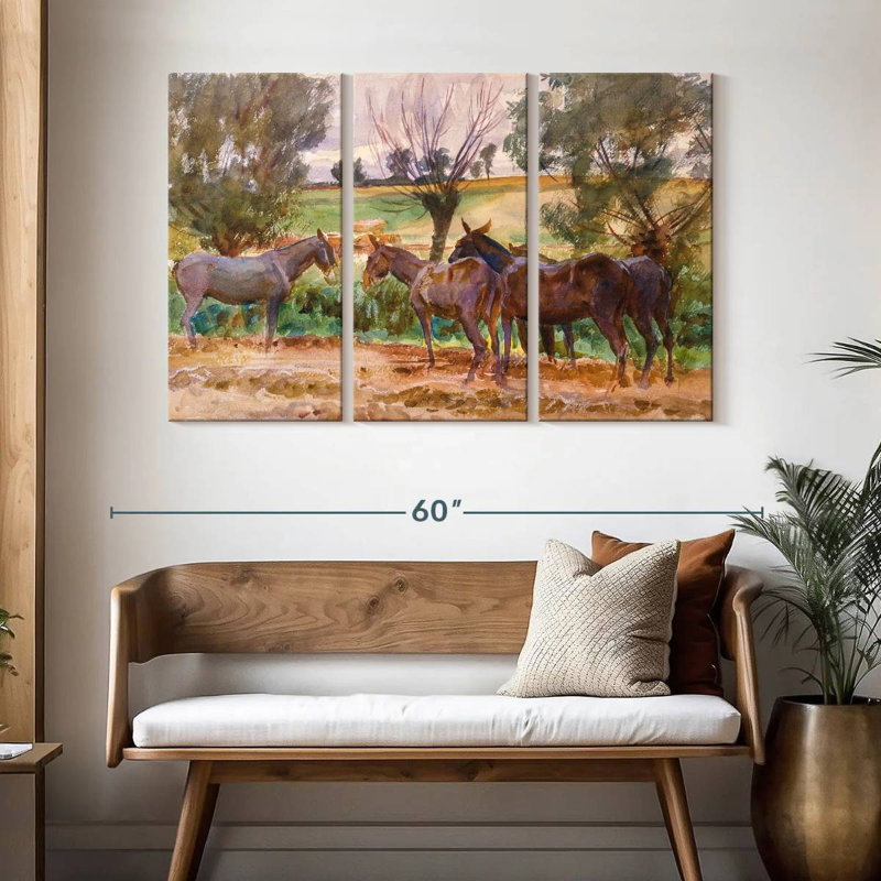Brampt Mules 1918, 20" H x 33" W