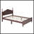 Retro Style Platform Bed With Wooden Slat Support-1072960107