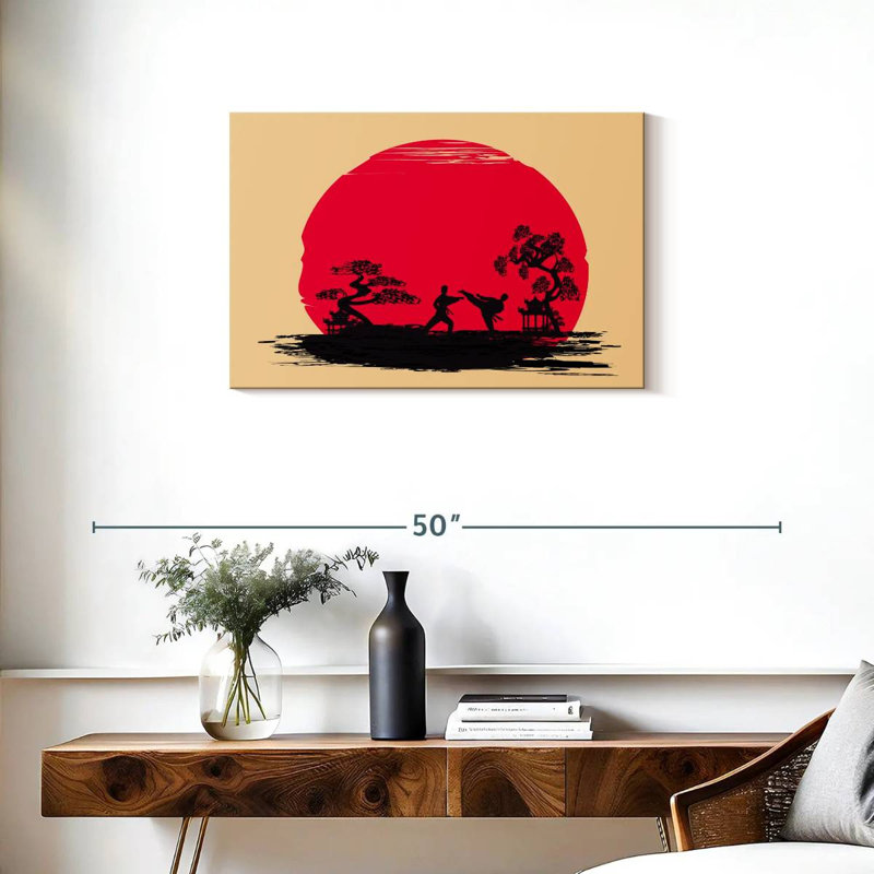 Karate Sunset, 20" H x 30" W