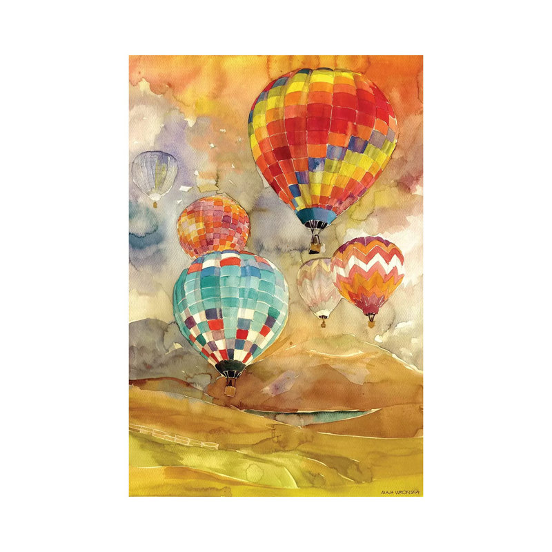 Balloons by Maja Wronska - Wrapped Canvas Painting, 101.6 cm H x 66.04 cm W