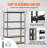 5-Tier Heavy Duty Storage Shelving Unit with 2000 lbs Capacity, Adjustable Metal Utility Rack Garage Shelves for Kitchen Pantry Basement Laundry, Easy Assembly
