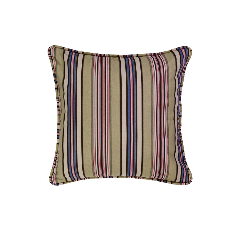 Hillhouse Circa Striped Throw Pillow, Brown