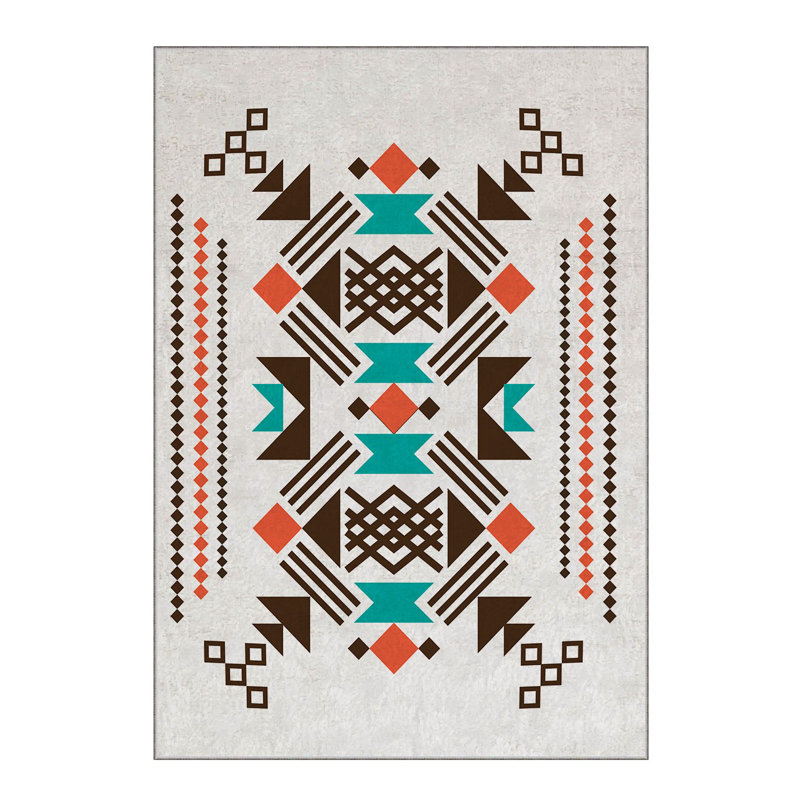 Soft Woven Area Rug, 100% Polyester, 31.5 x 55.1 inches | 740 g/m², Non-Slip Felt Dot Underside, Machine Washable | Low Pile Height: 0.16 inches, Perfect for Living Room, Bedroom, and Dining Areas