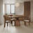 Solid Wood Ash Solid + Manufactured Wood brown Dining Table-1284619975