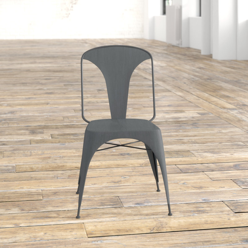 Chaise d'appoint en métal massif Ankush