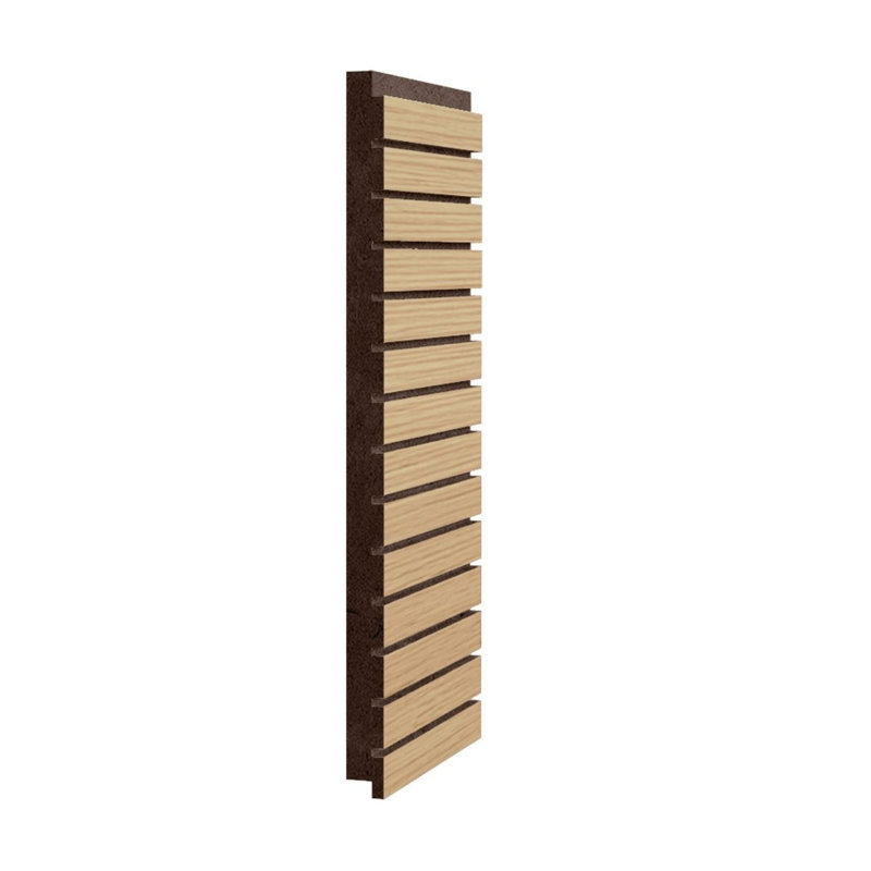 Panneau mural Interbois STRIA en panneau de fibres à densité moyenne noir (2 pièces / paquet) 1/2 po x 8-9 / 16 po x 96 po