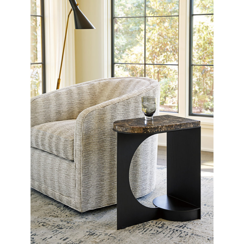 Fauteuil demi-tonneau pivotant rembourré Zanzibar
