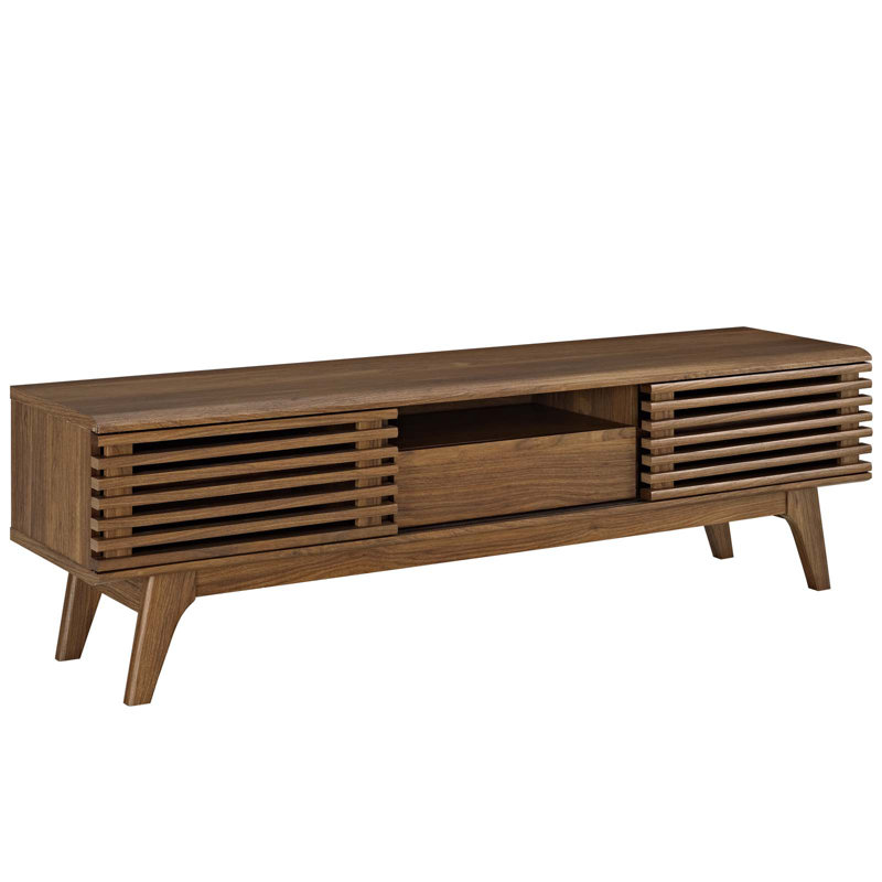 Meuble télé Modway Render, Noyer, H 17 po x l 58,5 po x P 13,5 po
