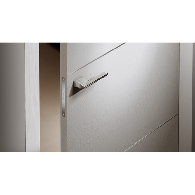 Porte intérieure préfinie moderne italienne EON frêne blanc pur universel