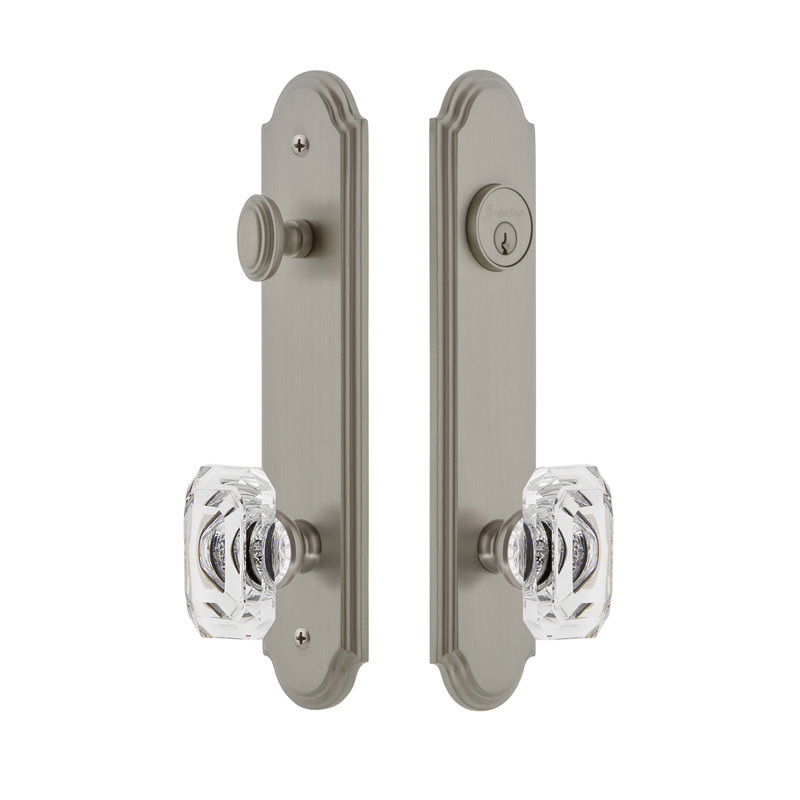 Ensemble de vestibule Arc, Nickel satiné, 2.75"