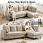 95" Upholstered L Shaped Sofa Modern Sectional-605288885