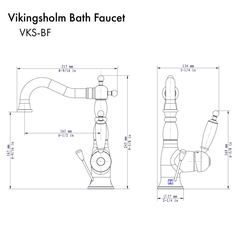 Vikingsholm Centerset Bathroom Faucet with Drain Assembly, Oil Rubbed Bronze