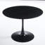 Table tulipe de 42,1 po, table de salle à manger Mid-Century pour 4 à 6 personnes - plateau de table rond en panneau de fibres à densité moyenne (le plateau de table est composé de deux panneaux), table de salle à manger à piédestal, table de bout et table basse de loisir-942980609