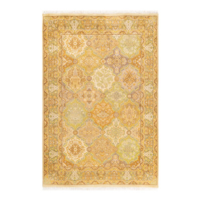 Mogul One-of-a-Kind 4'1"" x 6'1"" 2000s Wool Area Rug in Ivory/Yellow/Sand/Olive -  Solo Rugs, M1403-218