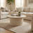 Aurel Modern 31.1" Fluted Round Living Room Coffee Table-511158857