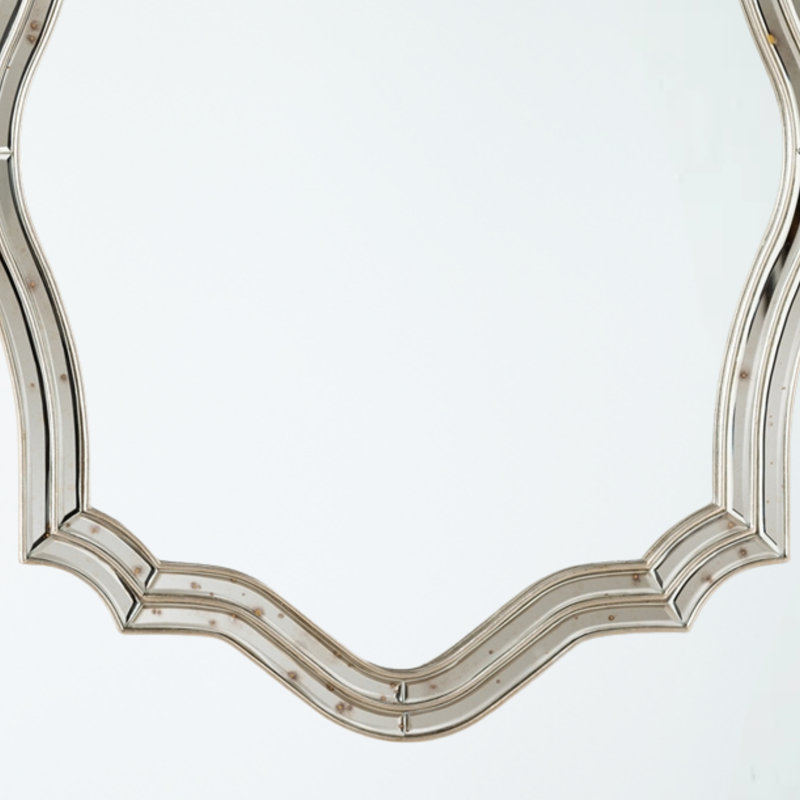 Mickelena Metal Scalloped Wall Mirror