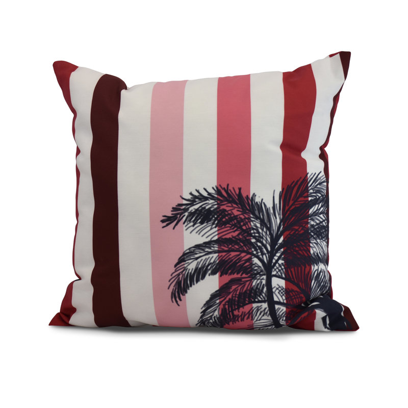 Housse et insert de coussin cubain, Rouge, 18 po x 18 po