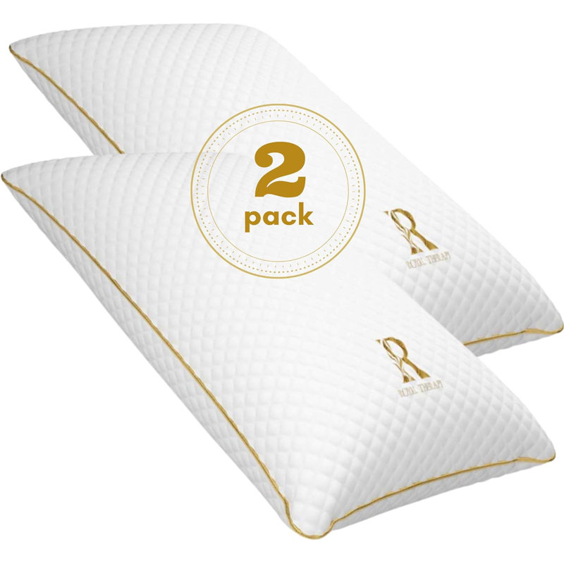 Royal Therapy Memory Foam Pillow, Adjustable Shredded Odor-Free Pillow for Neck & Shoulder Pain Relief, Support for Back, Stomach, Side Sleepers, CertiPUR-US