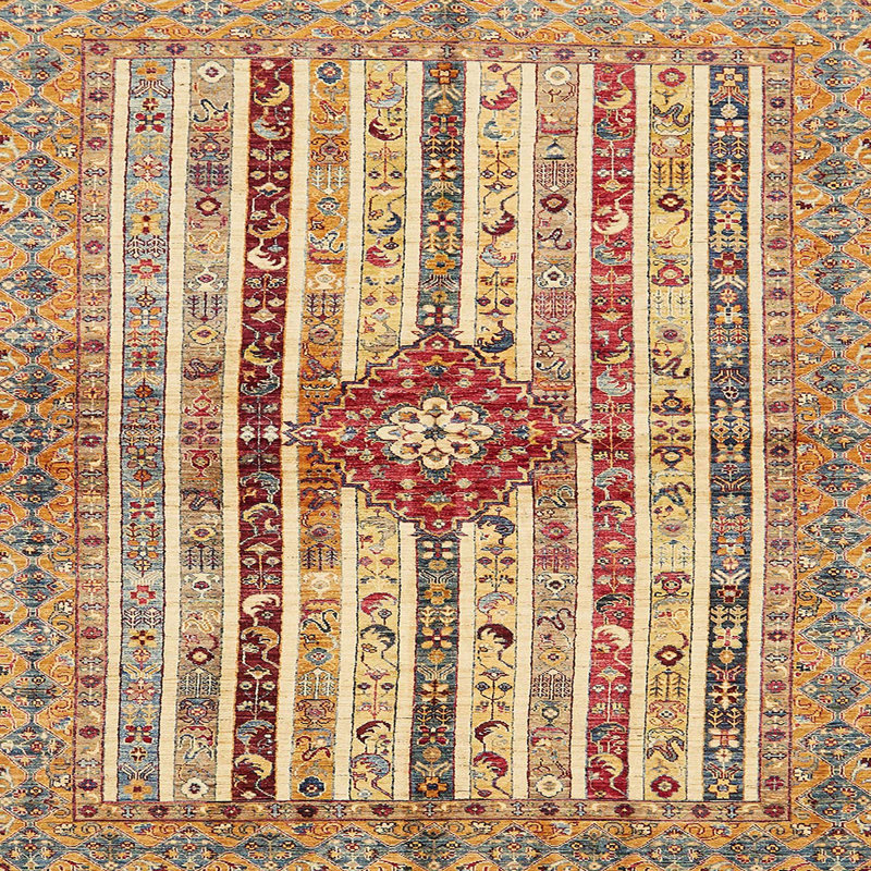 Tapis abstrait moderne 696, Carré 8 pi