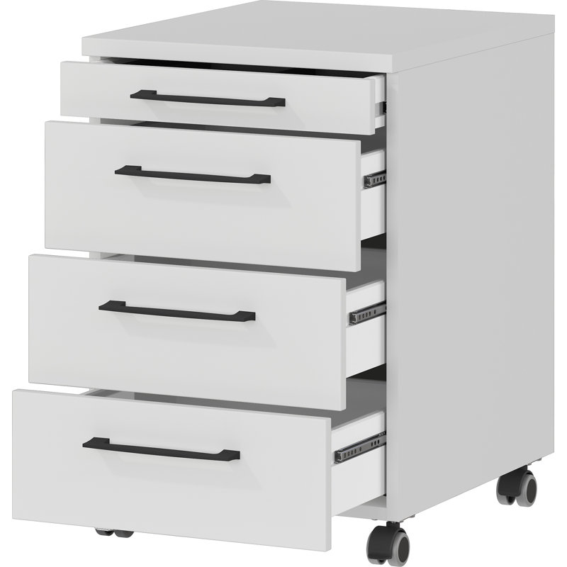 Chien 41.3cm Wide 4 -Drawer Mobile File Cabinet, Marble