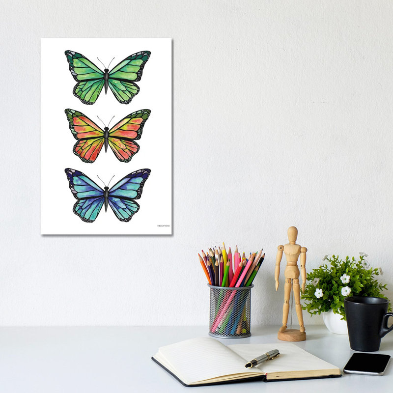 Stacked Wonderful Butterflies by Rachel Nieman - Gallery-Wrapped Canvas Giclée on Canvas, Canvas