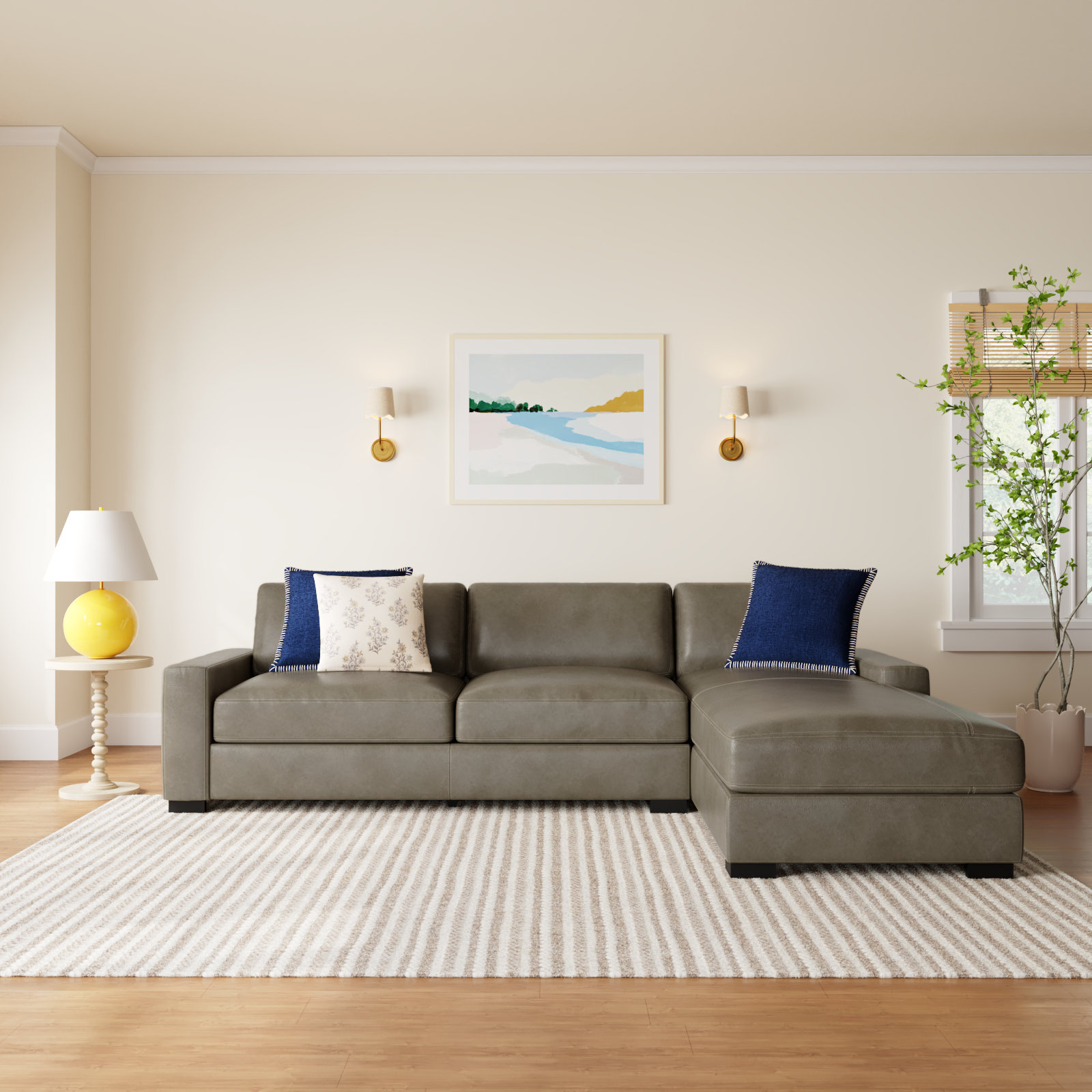Bonville 2 - Piece Geniue Leather Sofa & Chaise
