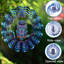 Hunayda, hibou, moulin à vent, mandala, 12 pouces, acier inoxydable 3D, découpé au laser, motif géométrique, moulin à vent suspendu, cadeau de la fête des Mères