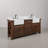 Keighley 72" Carrara White Marble Countertop Bath Vanity in Rustic Sienna with Mirror-1014758888