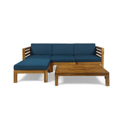 Gislaine Acacia 1500 - Person Patio Conversation Set with Cushions